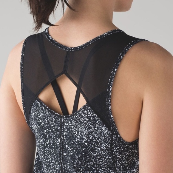 Lululemon Sculpt Tank Splatter Black/White Size 8 - Picture 5 of 7